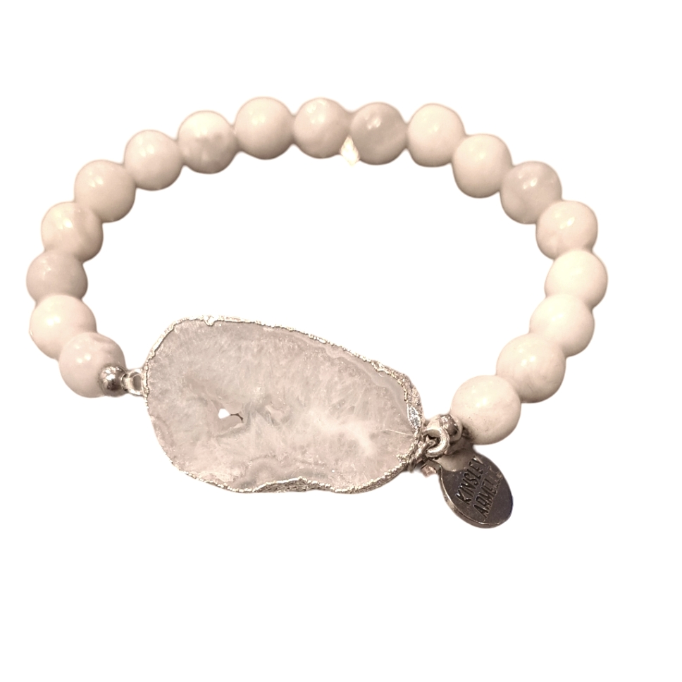 Kinsley Armelle Agate Stretch Bracelet 23$